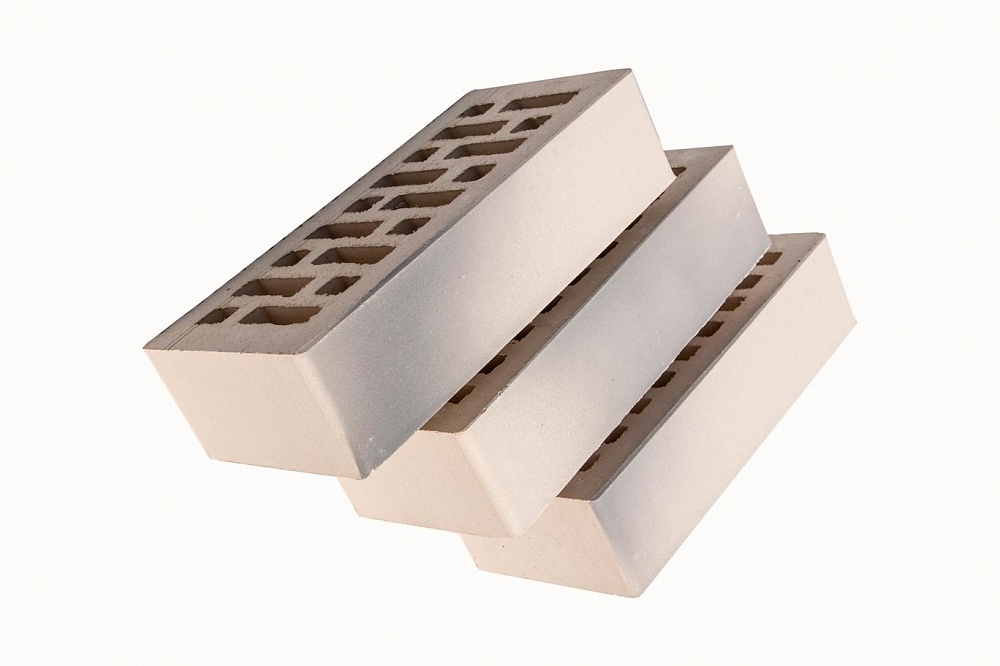 Кирпич Российский Облицовочный, Серый На Белом, 1NF, Recke